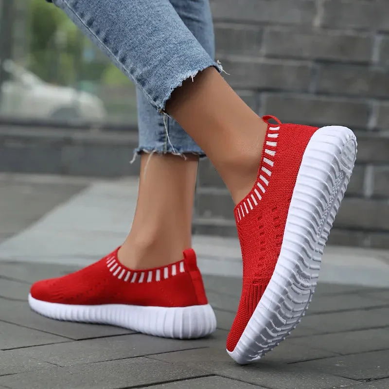 Breathable Mesh Slip-On Fashion Sneakers for Women