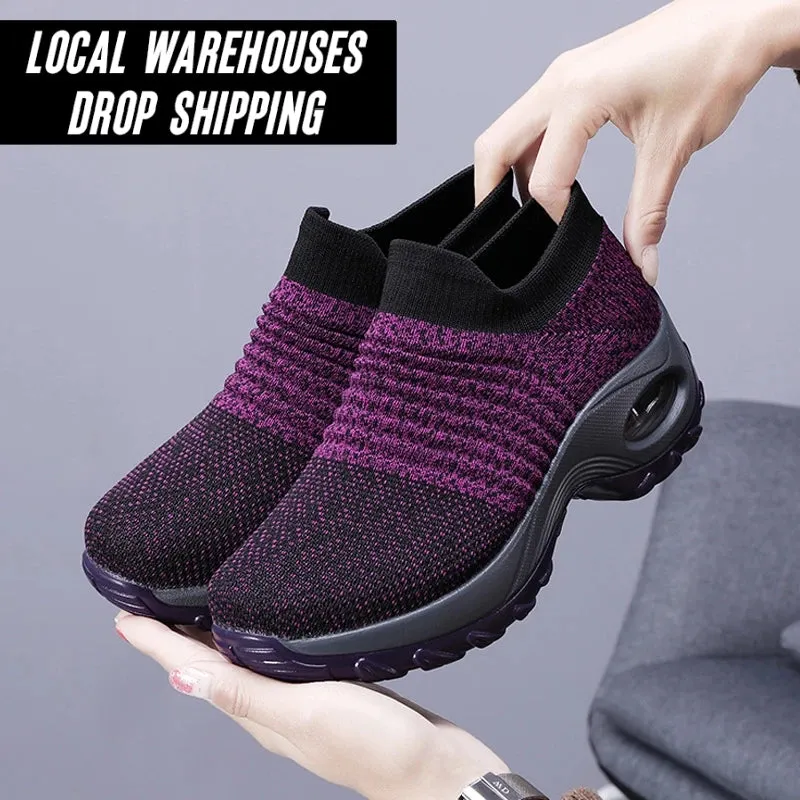 Breathable Slip-On Women’s Tennis Sneakers