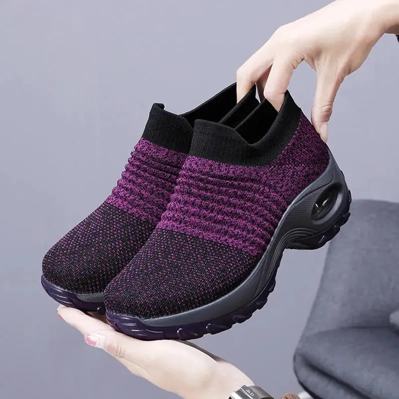 Breathable Slip-On Women’s Tennis Sneakers
