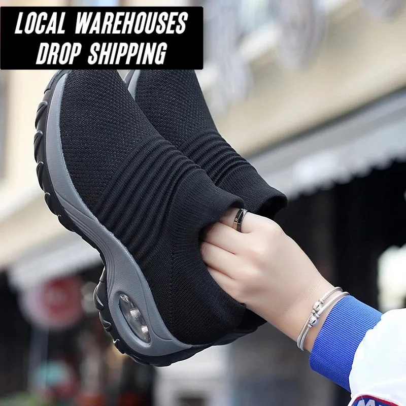 Breathable Slip-On Women’s Tennis Sneakers