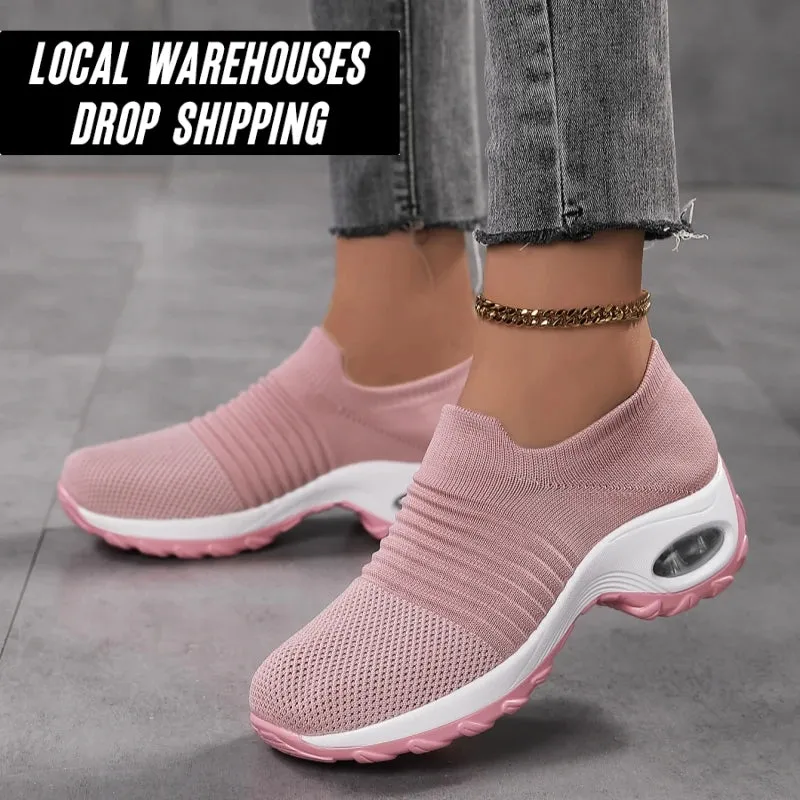 Breathable Slip-On Women’s Tennis Sneakers