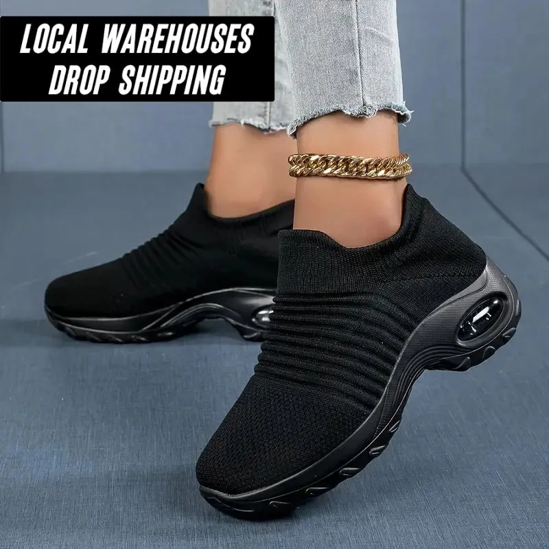 Breathable Slip-On Women’s Tennis Sneakers