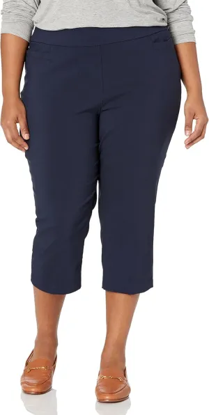Briggs New York Women's Plus-Size Pull on Capri L Pocket