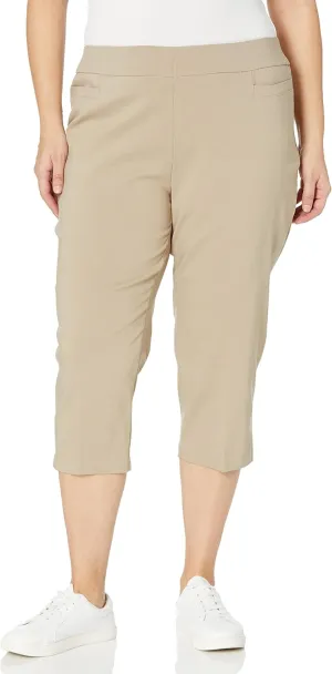 Briggs New York Women's Plus-Size Pull on Capri L Pocket