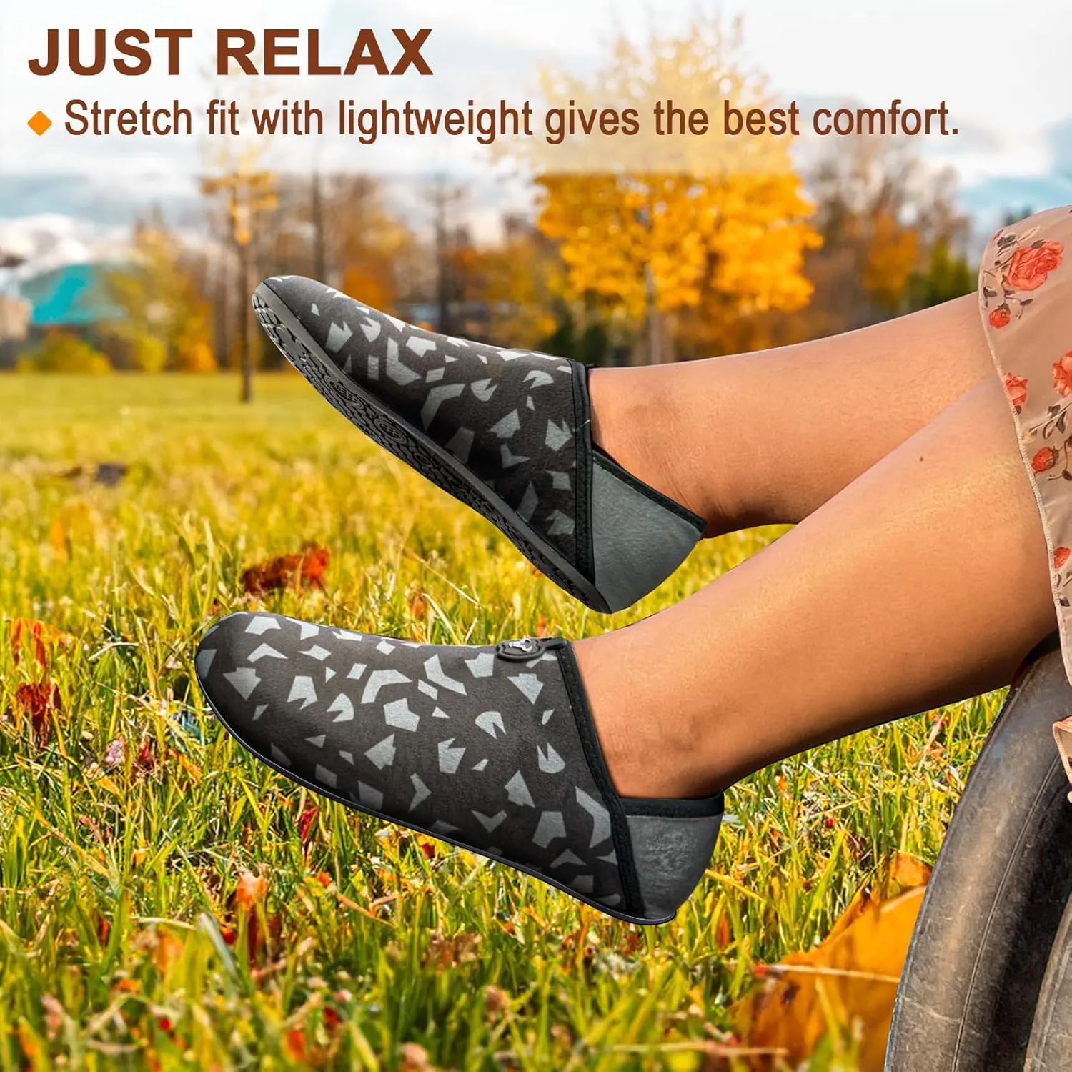 BULLIANT Women Slippers Socks, Slip on Shoes for Women Barefoot Yoga Shoe Comfortable Stretch Fit