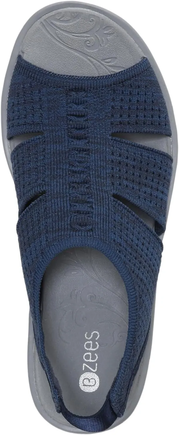 BZees Women's Double Up Slingback Wedge Sandal