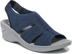 BZees Women's Double Up Slingback Wedge Sandal