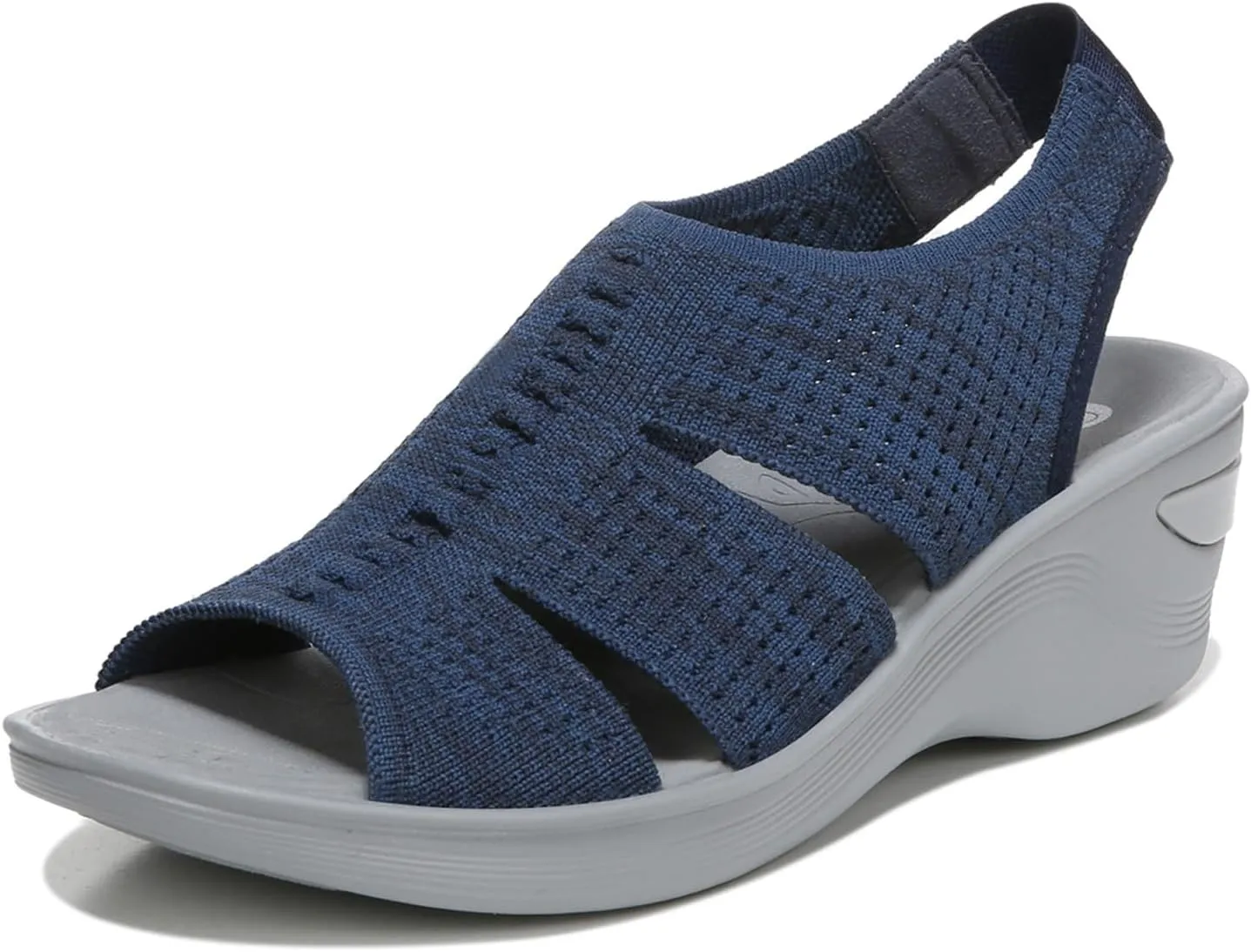 BZees Women's Double Up Slingback Wedge Sandal