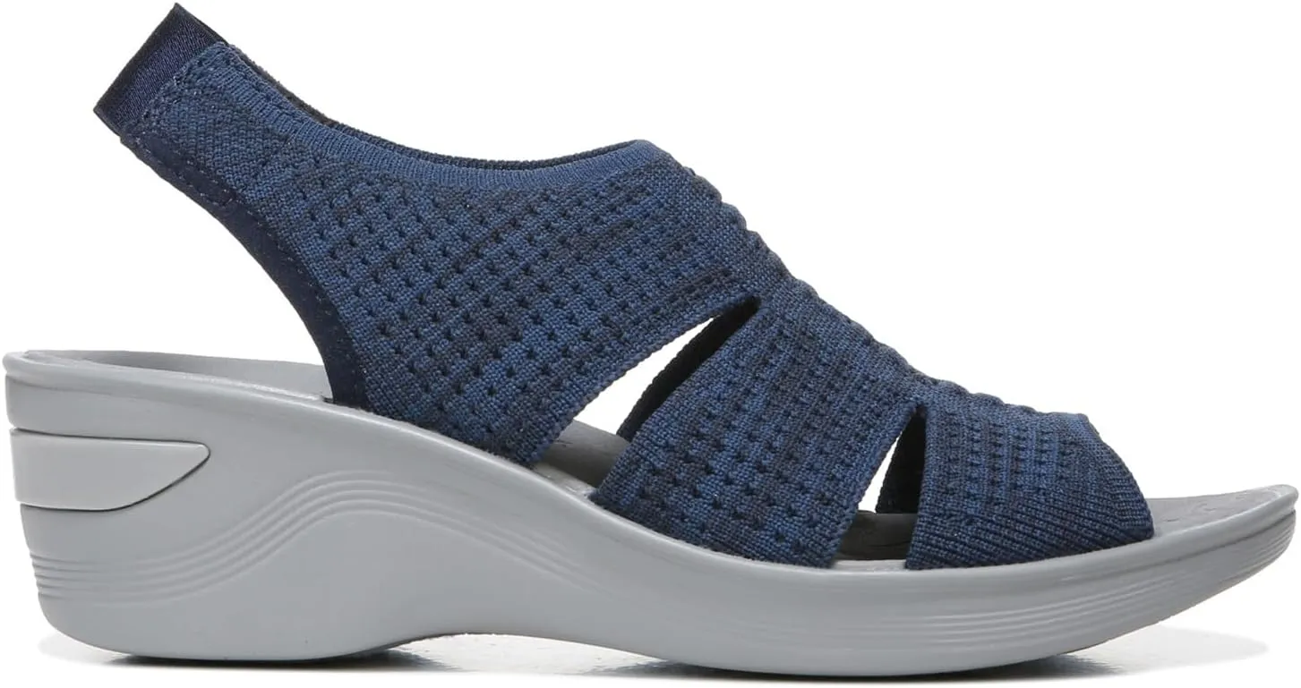 BZees Women's Double Up Slingback Wedge Sandal