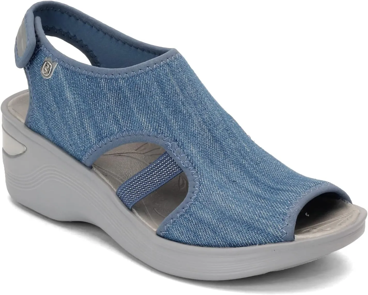 BZees womens Dream Denim Ankle Straps 7.5 W