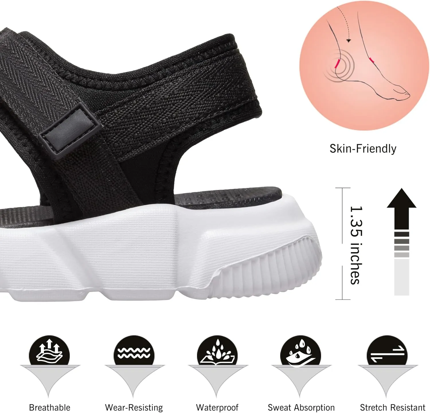 CAMELSPORTS Women Walking Sandals Summer Athletic Sandals Sport Water Shoes Beach for Casual Travel Outdoor