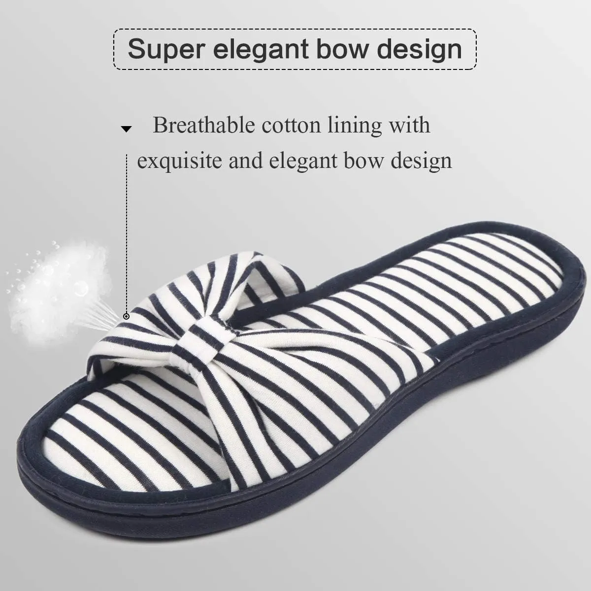 Caramella Bubble Womens Open Toe Summer Bedroom Slippers Memory Foam Sandal Home Ladies Comfy Slippers
