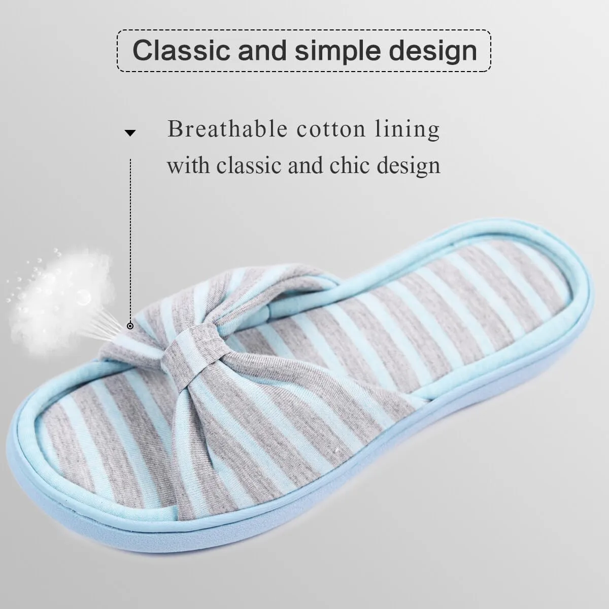 Caramella Bubble Womens Open Toe Summer Bedroom Slippers Memory Foam Sandal Home Ladies Comfy Slippers