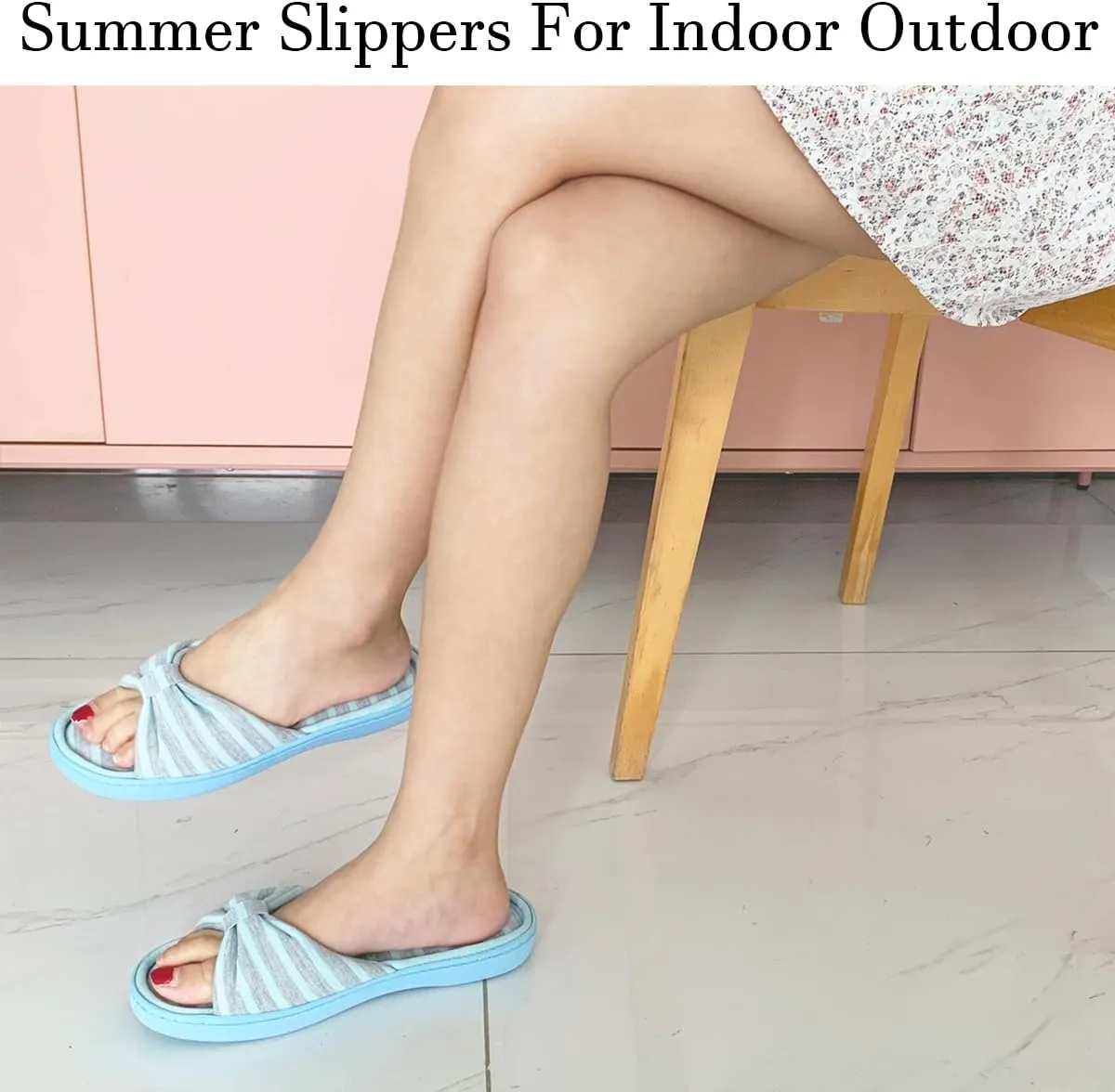 Caramella Bubble Womens Open Toe Summer Bedroom Slippers Memory Foam Sandal Home Ladies Comfy Slippers