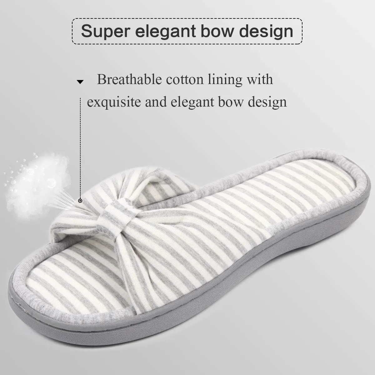 Caramella Bubble Womens Open Toe Summer Bedroom Slippers Memory Foam Sandal Home Ladies Comfy Slippers