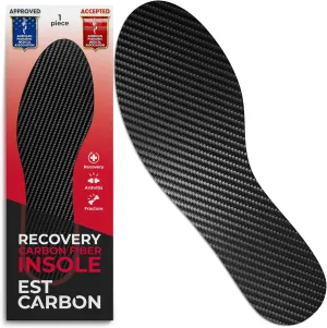Carbon Fiber Insole - 1 pc - Rigid Orthotic Insole Shoe Insert - FSA/HSA Eligible - Stiff Foot Plate - Support for Turf Toe, Flat Feet, Achilles Tendonitis, Sesamoiditis