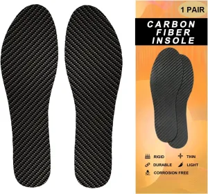 Carbon Fiber Insoles, 1 Pair Rigid Insole Insert for Pain Relief Recovery of Arthritic Toe Turf Toe, Hallux rigidus, morton's Toe, Rigid Foot Support(9.25"-235mm-Men's 7-7.5/Women's 8-8.5)