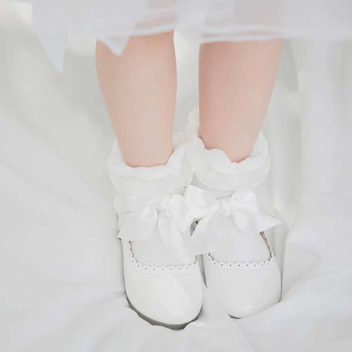 CENCIRILY Toddler Little Girls Flower Dress Shoes Mary Jane Ballet Flats Easter Party School Princess Wedding Shoes