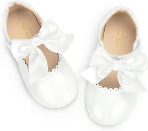 CENCIRILY Toddler Little Girls Flower Dress Shoes Mary Jane Ballet Flats Easter Party School Princess Wedding Shoes