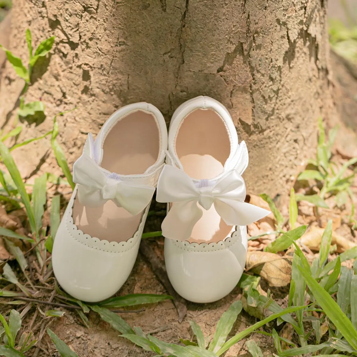 CENCIRILY Toddler Little Girls Flower Dress Shoes Mary Jane Ballet Flats Easter Party School Princess Wedding Shoes