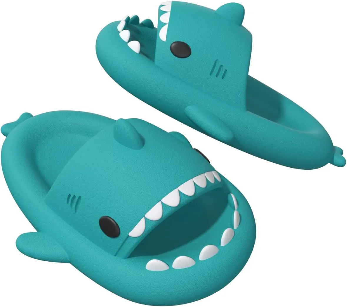 ChayChax Boys Girl Cloud Shark Slides Non-Slip Novelty Open Toe Sandals Extremely Comfy Cushioned Thick Sole Cute Cartoon Shower Slippers Indoor & Outdoor