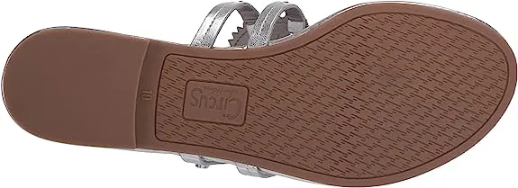 Circus Thong Canyon Flat Metallic Last chance Silver By Voice-activated Flower Edelman Sandal Soft Style Sam