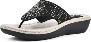 CLIFFS BY WHITE MOUNTAIN Women's Cienna Mini Wedge Flip Flop Sandal