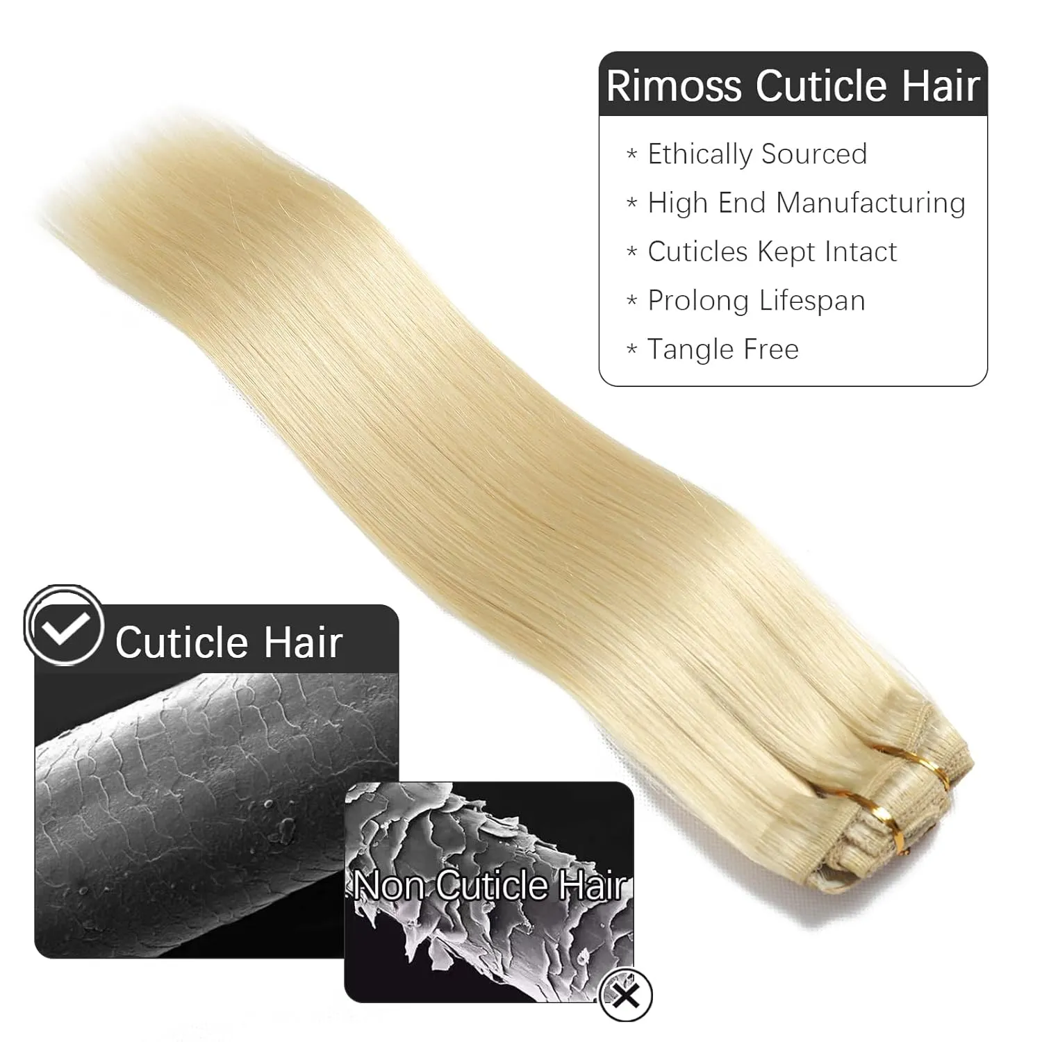 Clip in Hair Extensions Real Human Hair - 160g 20 inch 7pcs, Bleach Blonde Color (#613) - Premium Soft Hair Extensions Real Human Hair Clip ins Straight for Women (20 Inch)