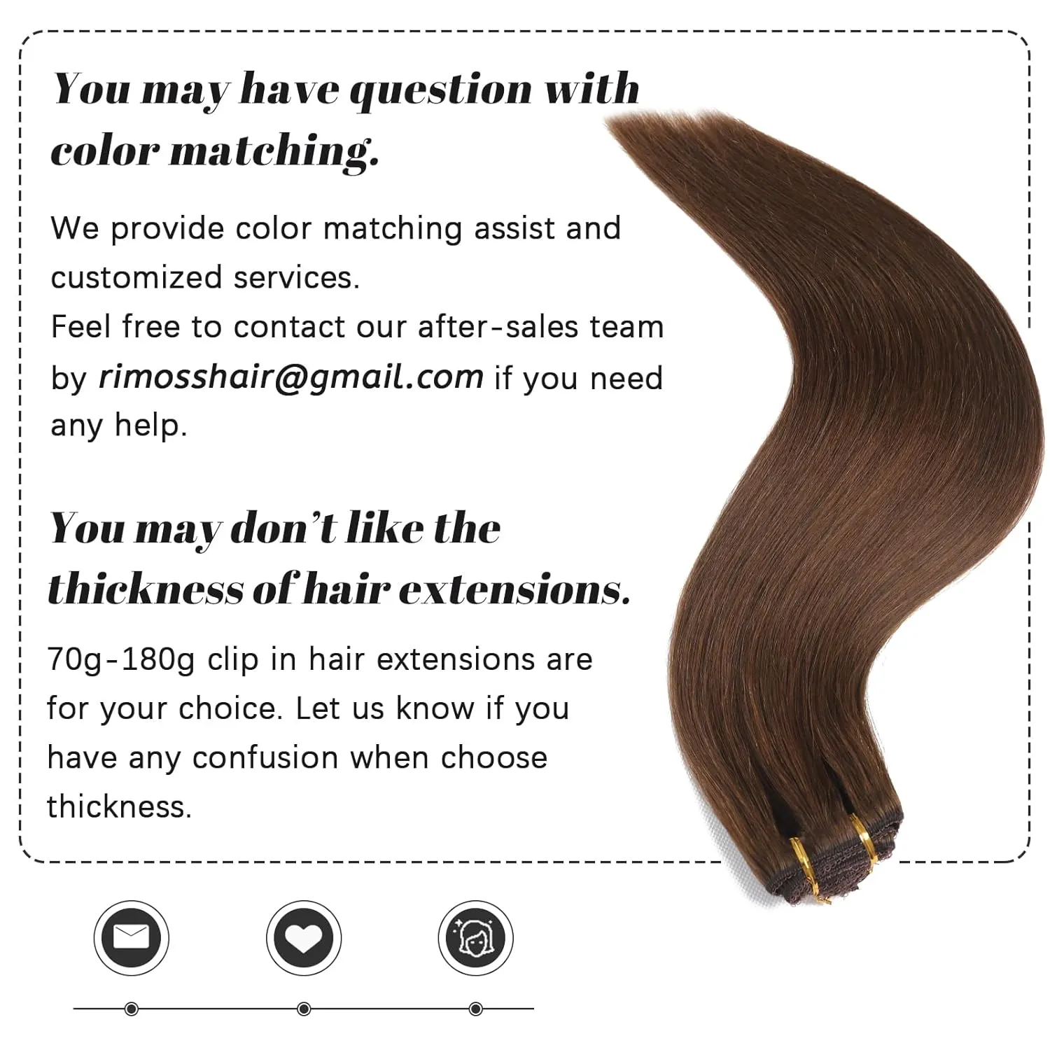 Clip in Hair Extensions Real Human Hair - 160g 20 Inch 7pcs, Chocolate Brown Color - Soft Premium Human Hair Clip in Extensions Straight for Women (#4 20 Inch)