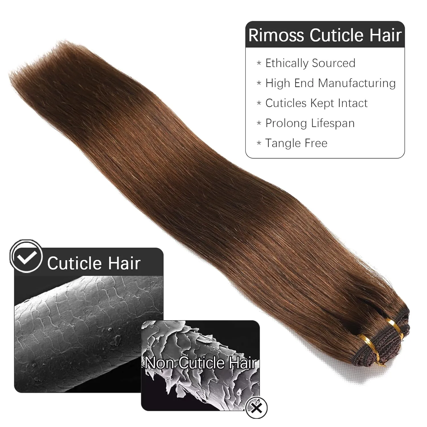 Clip in Hair Extensions Real Human Hair - 160g 20 Inch 7pcs, Chocolate Brown Color - Soft Premium Human Hair Clip in Extensions Straight for Women (#4 20 Inch)
