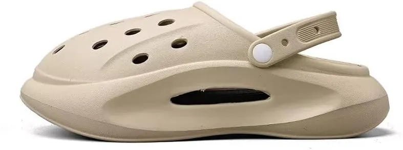 Clogs Garden Shoes for Men Women Lightweight Breathable Casual Slip-On Footwear with Adjustable Strap Outdoor Sandals Beach Shoes Non-Slip Comfort Slippers