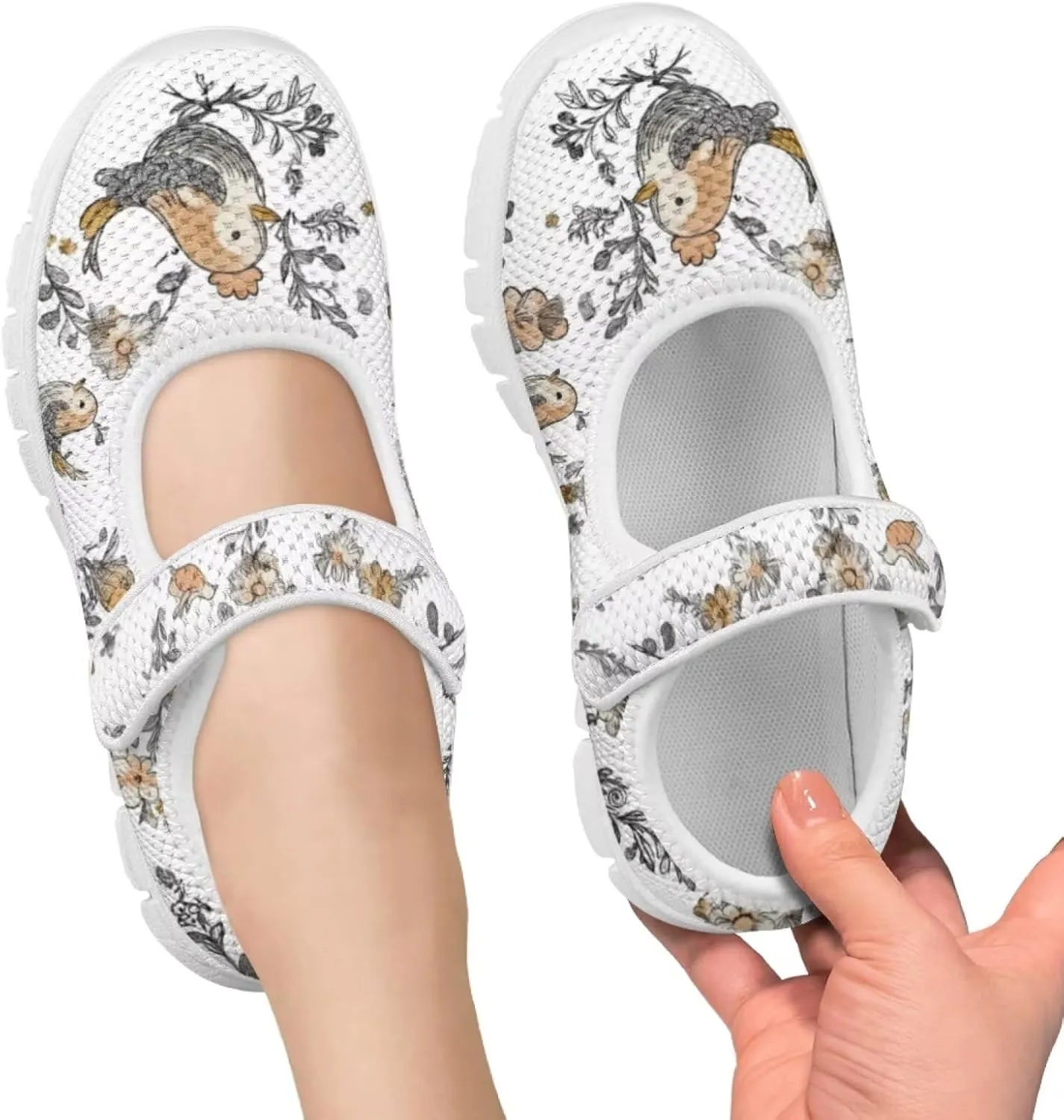 Coloranimal Girls Mary Jane Shoes Dance Shoes for Kids Princess Shoes Girls Ballet Dress Shoes Magic Sticker Mary Jane Flats