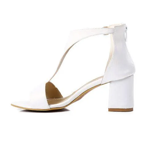Comfy Heel Back Zipper Sandal