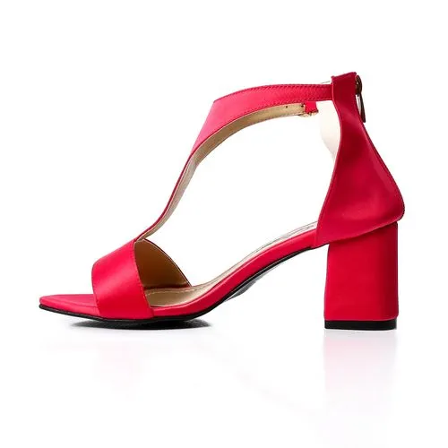 Comfy Heel Back Zipper Sandal