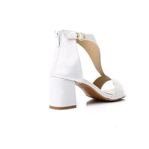 Comfy Heel Back Zipper Sandal