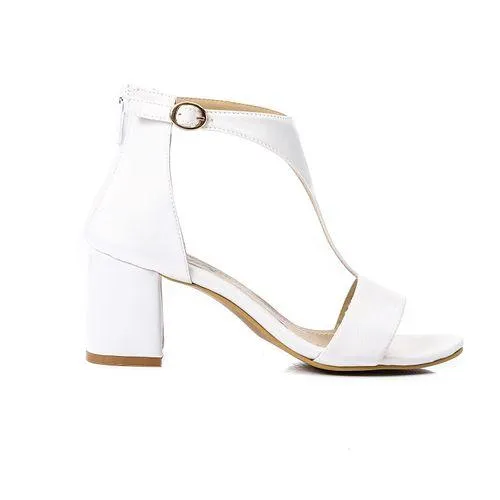 Comfy Heel Back Zipper Sandal