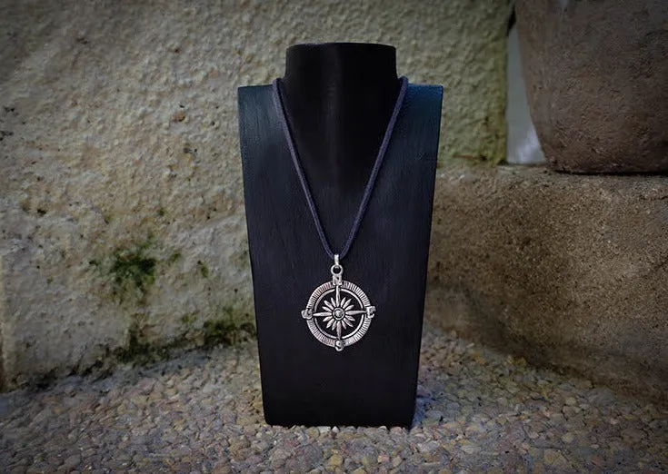 Compass Silver Pendant