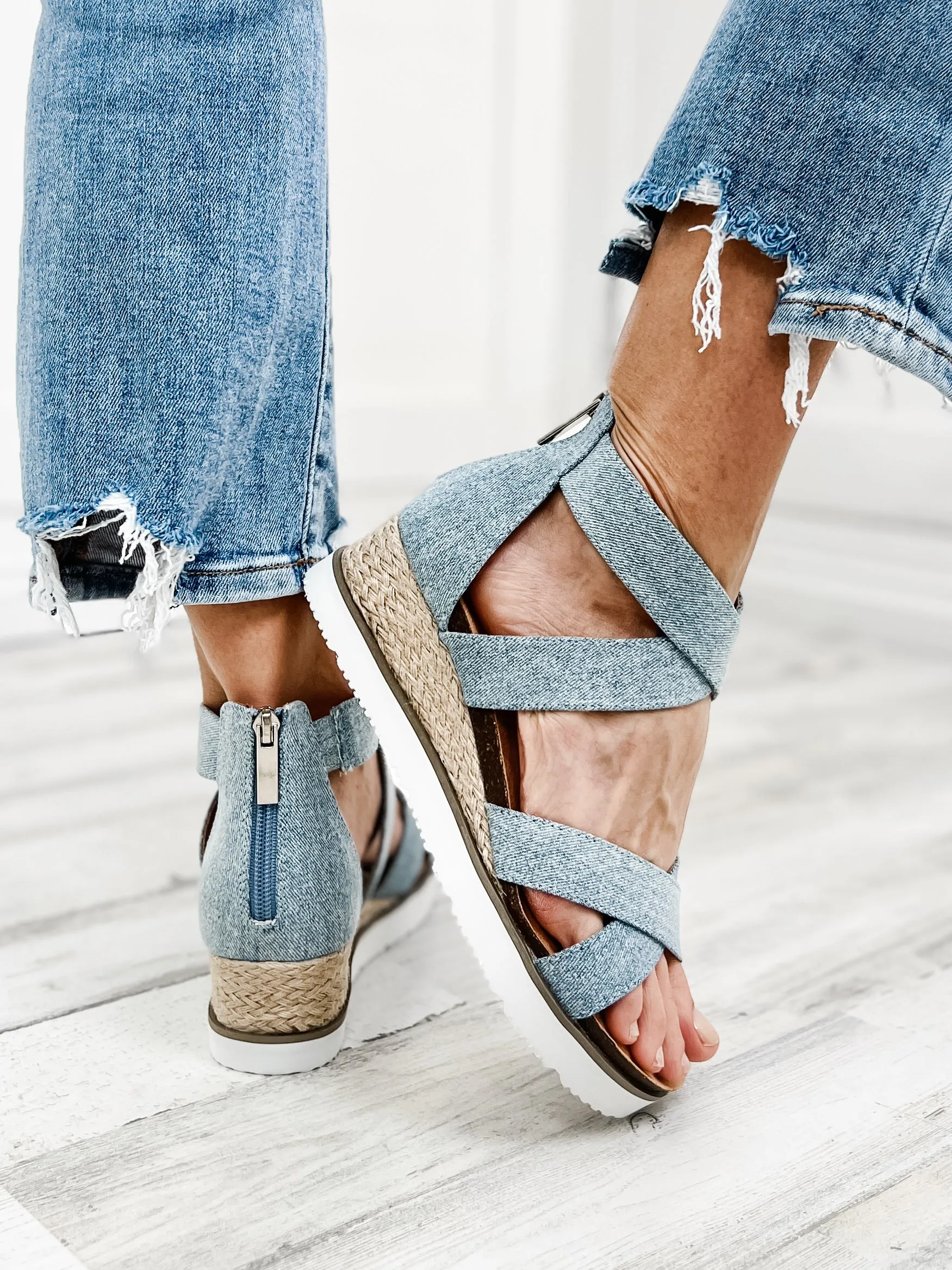 Corkys Double Dutch Blue Denim Sandal