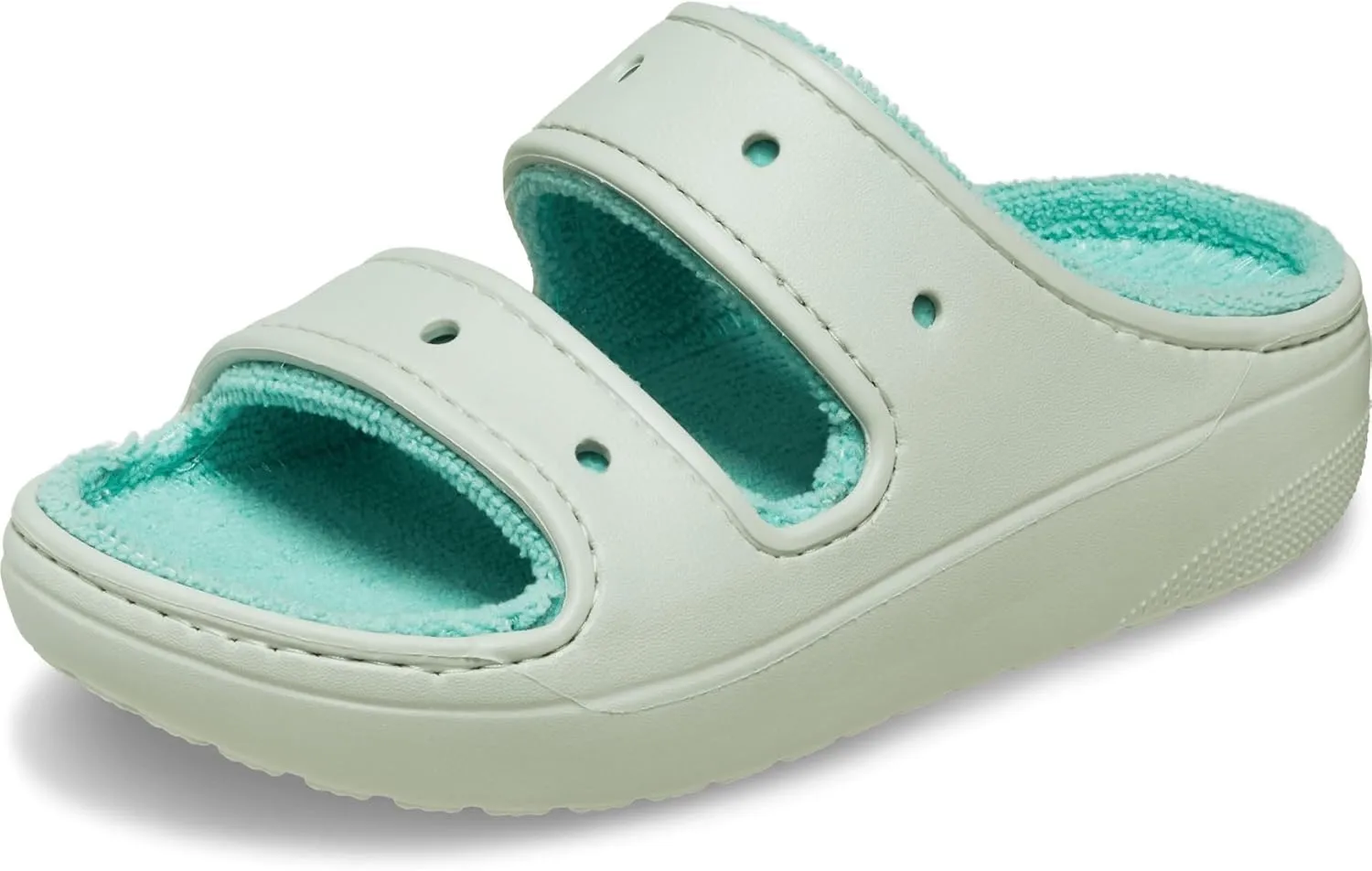 Crocs Unisex-Adult Classic Cozzzy Towel Sandals, Fuzzy Slippers and Slides