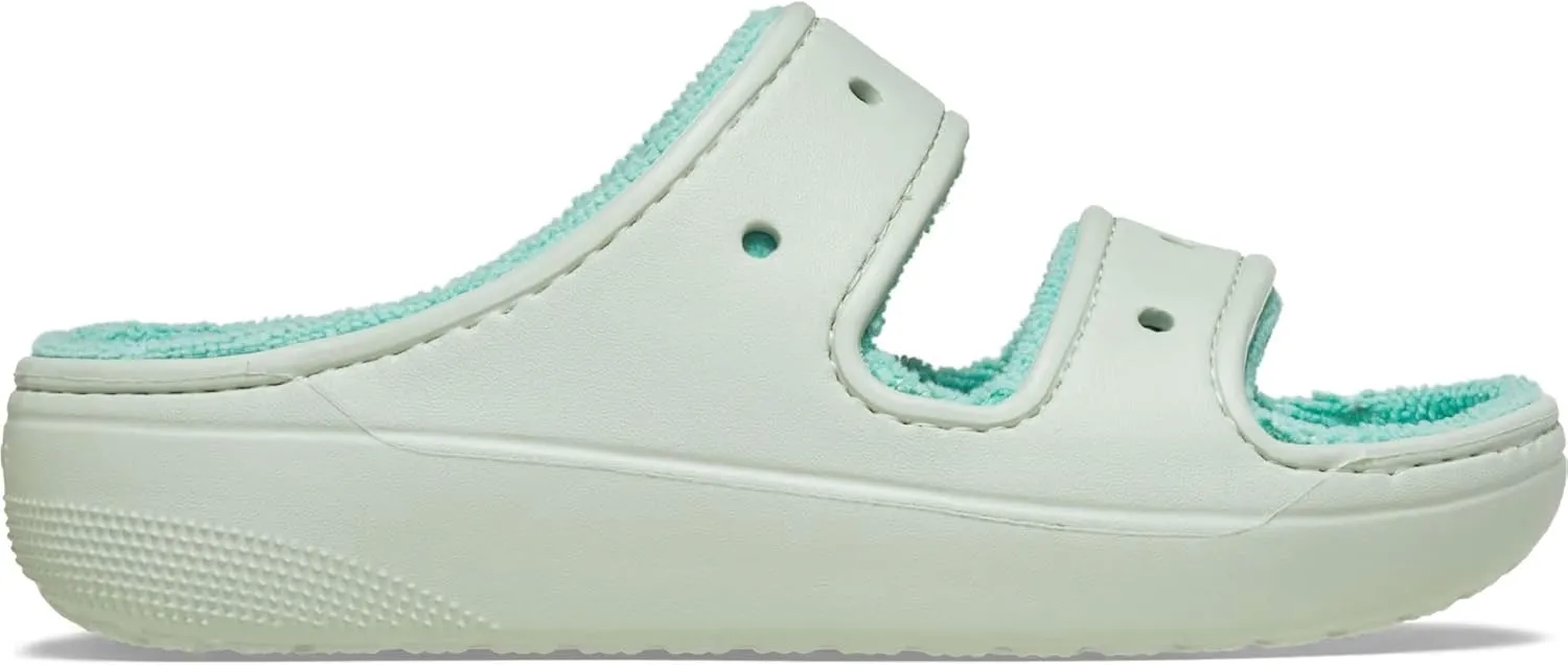 Crocs Unisex-Adult Classic Cozzzy Towel Sandals, Fuzzy Slippers and Slides