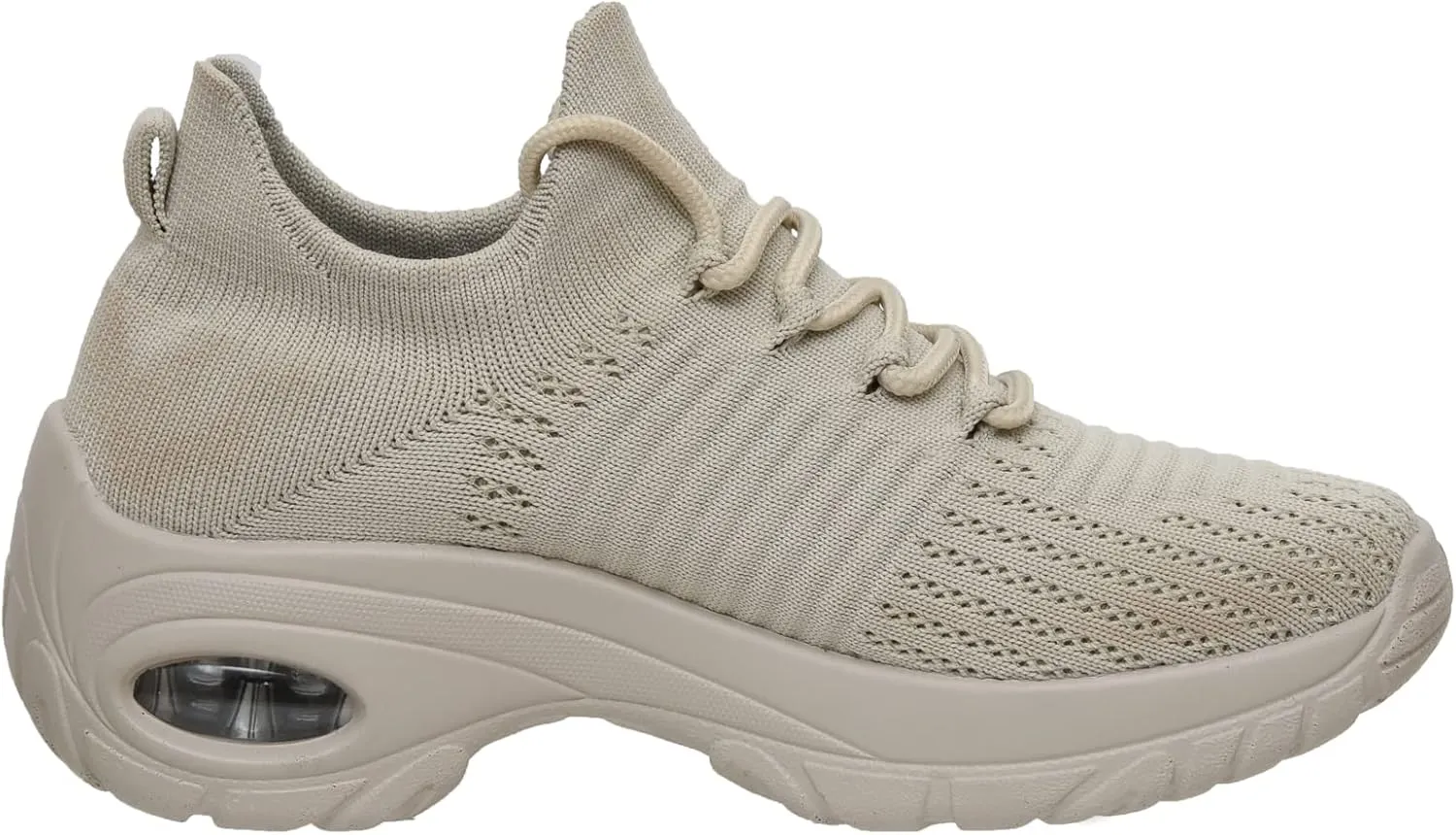 CUSHIONAIRE Women's Blaze Stretch Knit Slip on lace Sneaker  Memory Foam & LiteSole Technology
