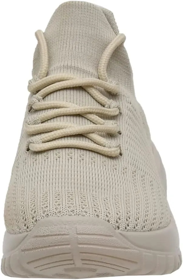 CUSHIONAIRE Women's Blaze Stretch Knit Slip on lace Sneaker  Memory Foam & LiteSole Technology