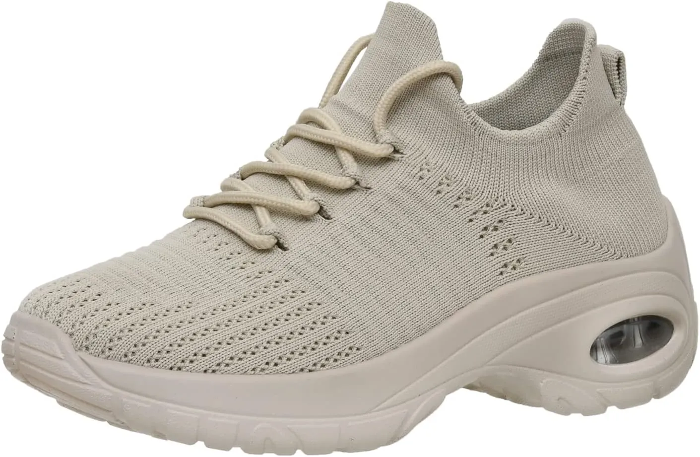 CUSHIONAIRE Women's Blaze Stretch Knit Slip on lace Sneaker  Memory Foam & LiteSole Technology