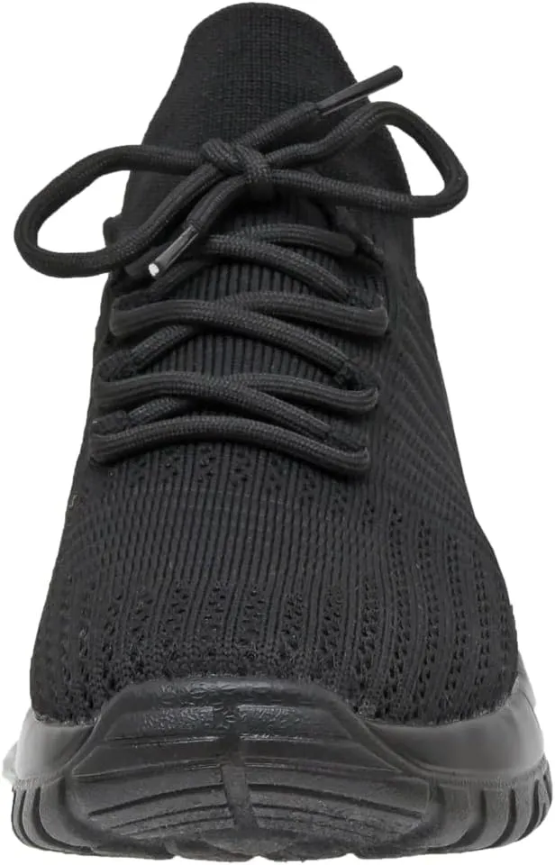 CUSHIONAIRE Women's Blaze Stretch Knit Slip on lace Sneaker  Memory Foam & LiteSole Technology