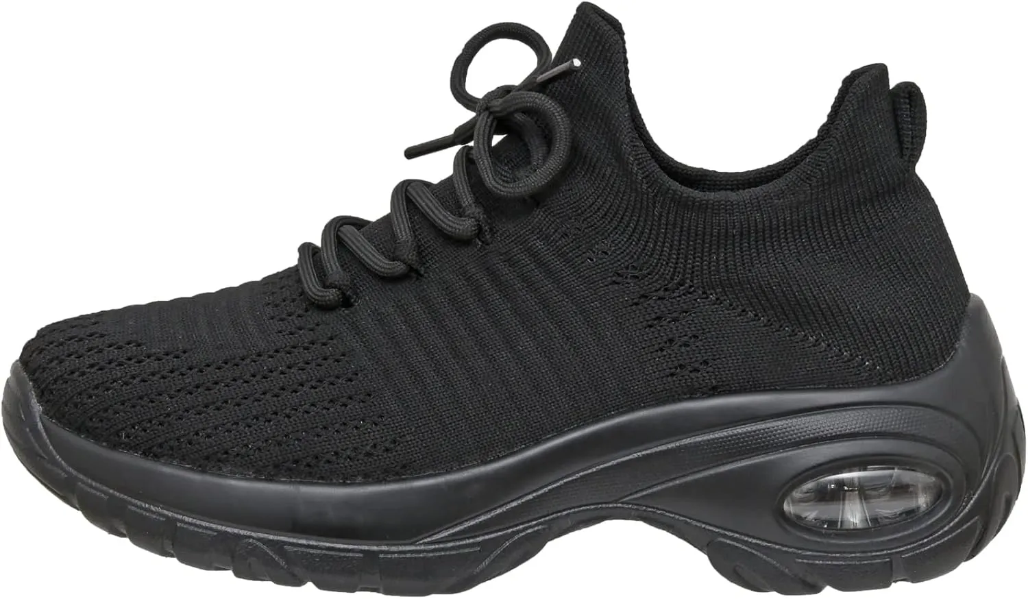 CUSHIONAIRE Women's Blaze Stretch Knit Slip on lace Sneaker  Memory Foam & LiteSole Technology