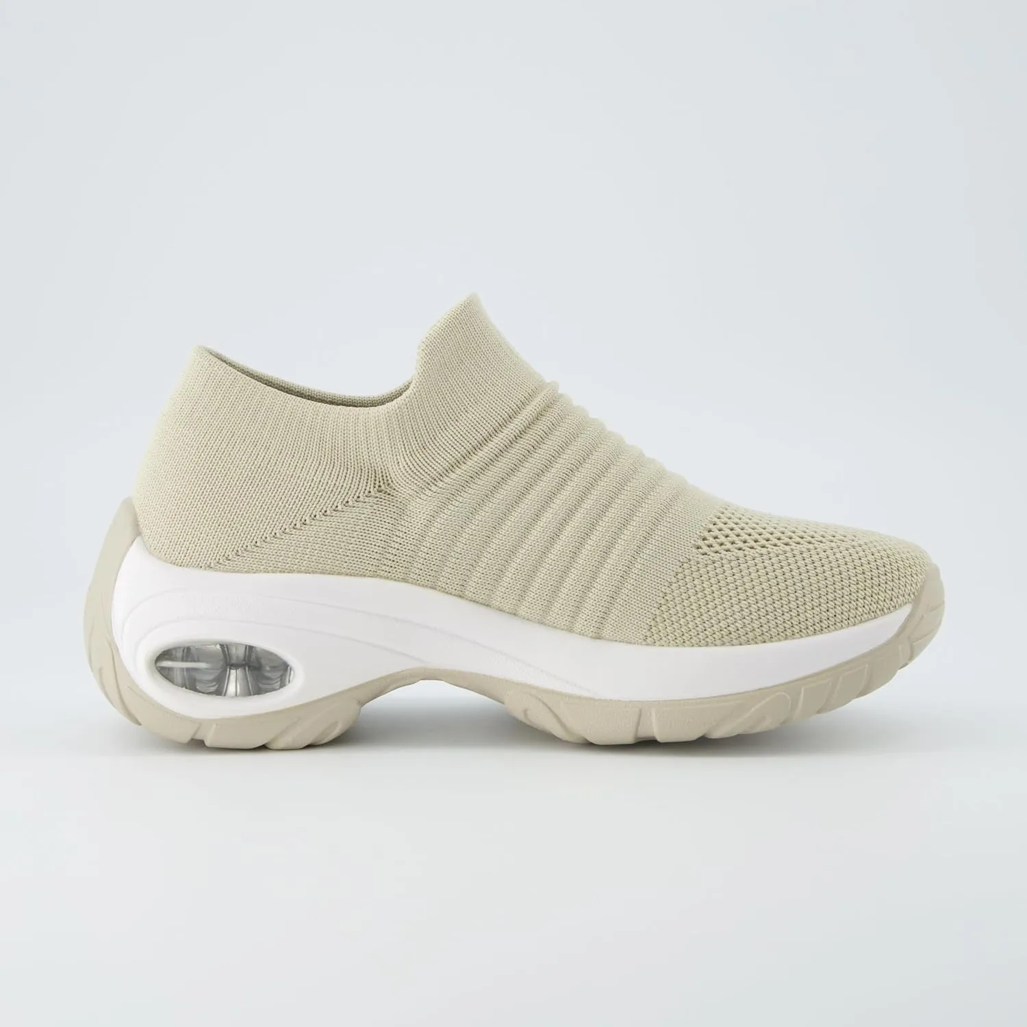 CUSHIONAIRE Women's Breeze Stretch Knit Slip on Sneaker  Memory Foam & LiteSole Technology