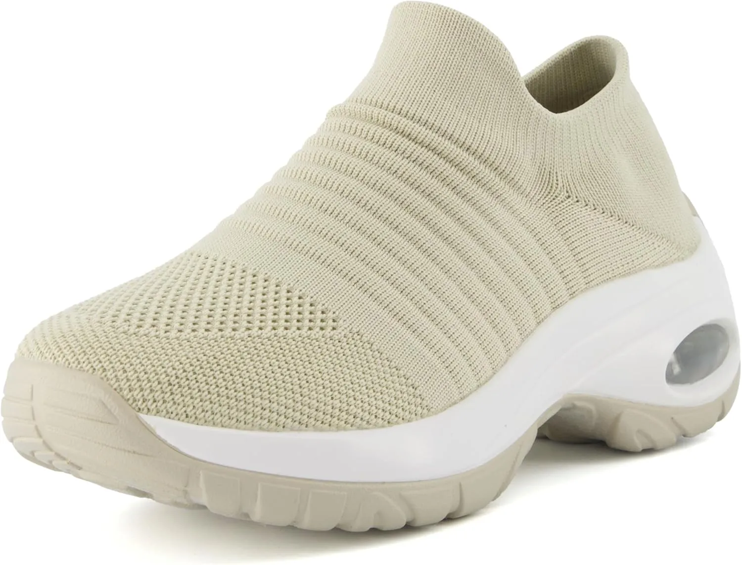 CUSHIONAIRE Women's Breeze Stretch Knit Slip on Sneaker  Memory Foam & LiteSole Technology