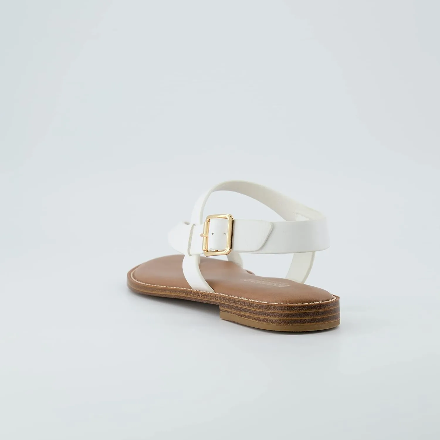 CUSHIONAIRE Women's Lennox toe loop sandal  Memory Foam, Wide Widths Available
