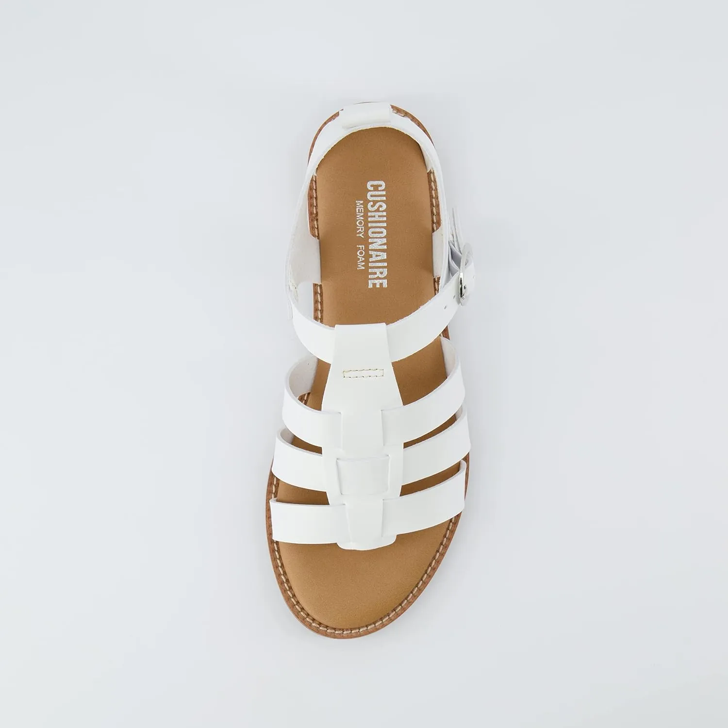 CUSHIONAIRE Women's Lotus fisherman sandal  Memory Foam, Wide Widths Available