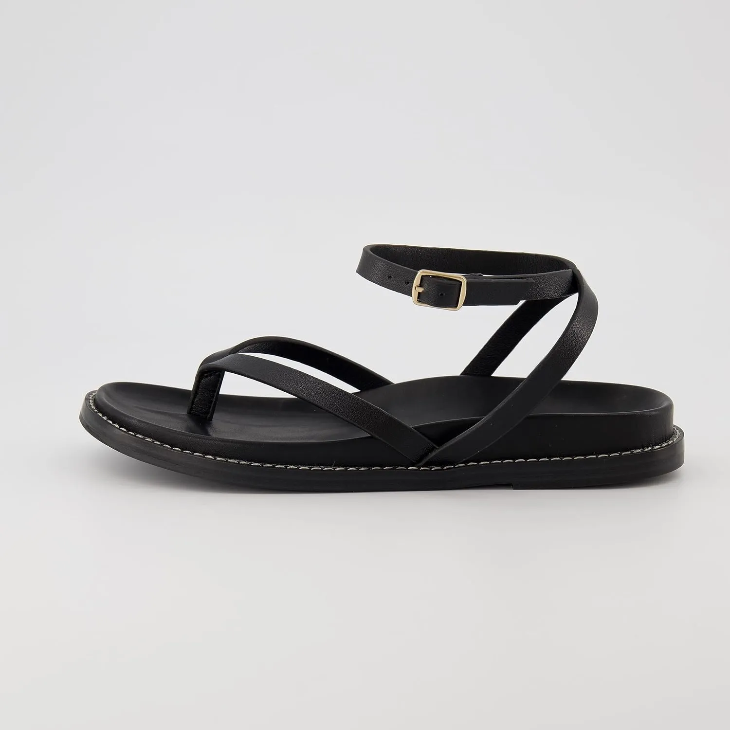 CUSHIONAIRE Women's Novel footbed sandal with  Comfort, Wide Widths Available